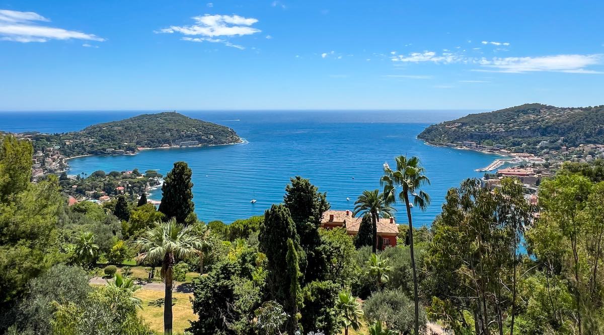 Incredible panoramic view over the Mediterranean Sea along the Var coastline in southern France.