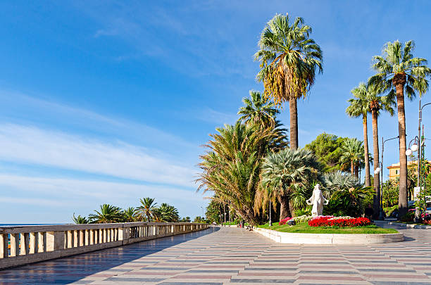 Palm-lined promenade in Sanremo, Italian Riviera – elegant Mediterranean destination for corporate events and incentive travel