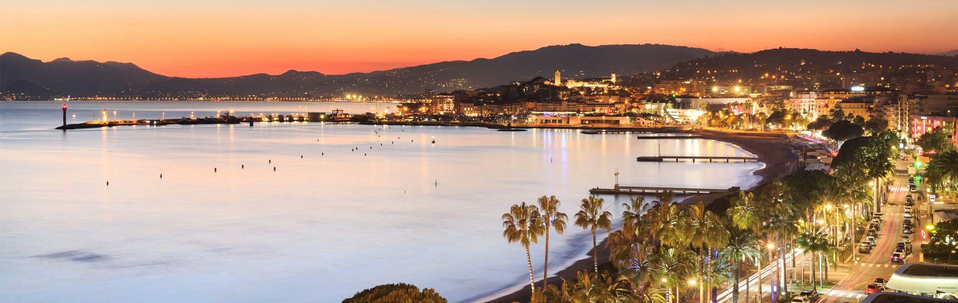 a private beach in Cannes, on the french riviera.